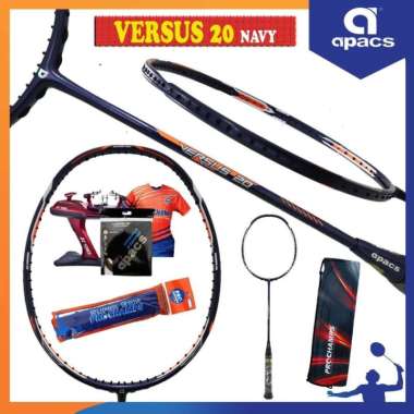 APACS VERSUS 20 RAKET BADMINTON ORIGINAL PAKET 1 NAVY