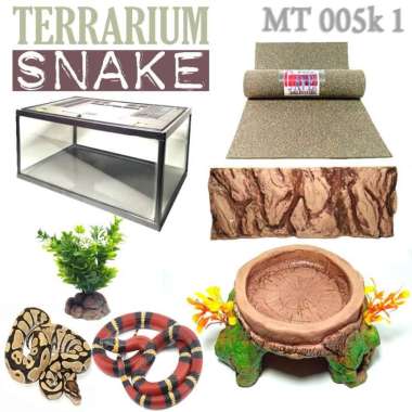 MT005K FULLSET PAKET KANDANG ULAR BALLPHYTON CORNSNAKE MILKSNAKE SNAKE TERRARIUM ULAR KANDANG AKUARI