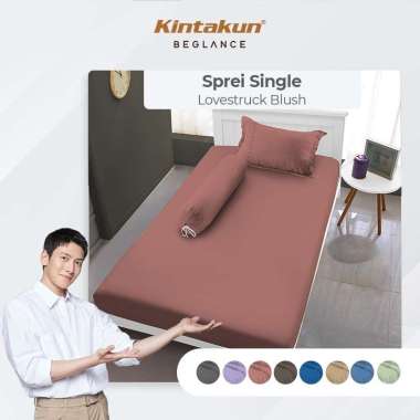 Kintakun Beglance Cotton Sprei 120 Single Katun Bantal Embroidery Lovestruck