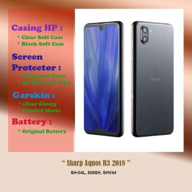 Sharp Aquos R3 2018 - 6.0 inch - Case - Screen Protector - Battery - Dll Hydrogel
