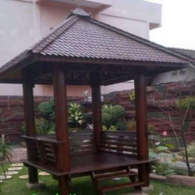 GAZEBO KAYU KELAPA 2 x 2 Meter