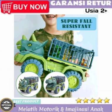 Mainan Anak Laki - Laki Usia 2+ / Main Mobil Truk Dinosaur Besar Keren Jurrasic