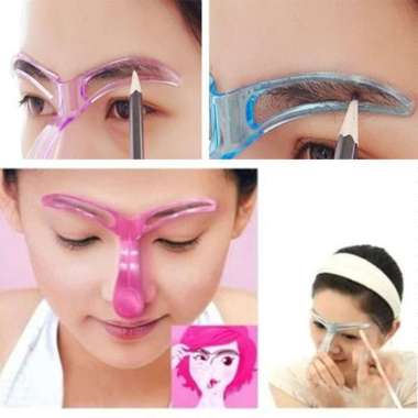 Cetakan Alis Fashion Wanita Cetakan Alis Gagang Simple Eyebrow Template Import Alat Cetak Alis Mudah