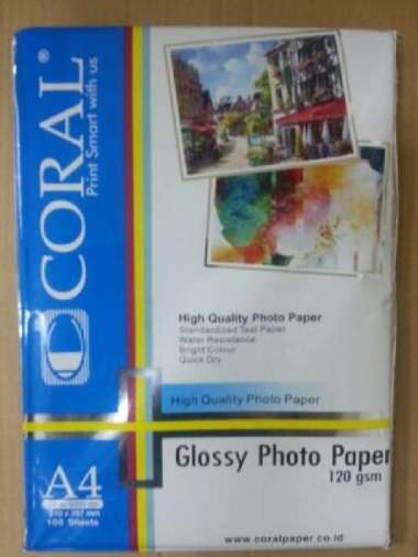 Kertas Photo / Photo paper Glossy / Foto Paper Coral 120 gsm