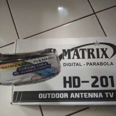 Antena Tv Digital Dvb-T2 Matrix Hd 201 Harga Murah Kualitas Hd Original 100% (Kode 3552)) ANTNA+KBEL