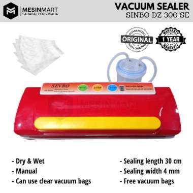 Vacuum Sealer Sinbo DZ300/SE Mesin Pengemas Kedap Udara Basah dan Kering