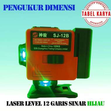 LASER LEVEL 12 LINE 3D SINAR HIJAU LEVELING LASER 12 PENGUKUR DIMENSI