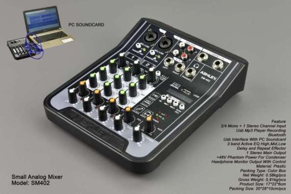 Mixer Ashley SM402 / SM-402 / SM 402 4 chanel ORIGINAL BLUETOOTH