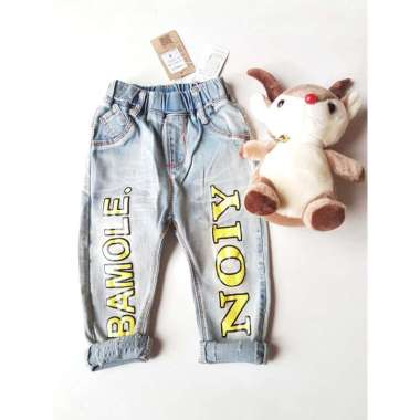 Celana Panjang Jeans Denim Levis Anak Bayi Pinggang Karet Untuk 1 Tahun - 3 Tahun 4