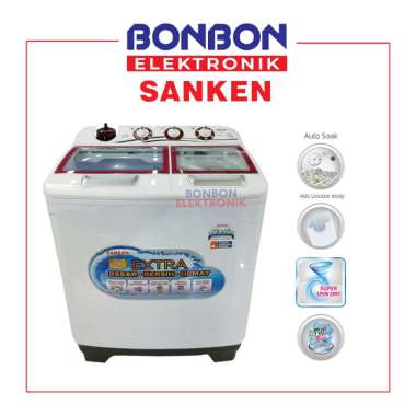 Sanken Mesin Cuci 2 Tabung 9KG TW-1125 / TW1125 GMR