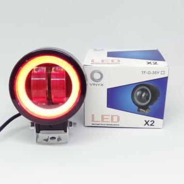 VINYX X2 4D LED Bulat Lampu Tembak Mobil [20 W] MERAH