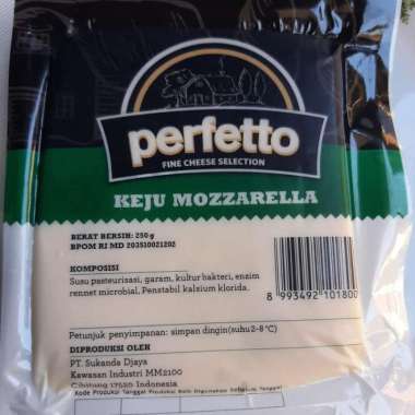 Keju Mozzarella Perfetto | 250Gr | Original Pack Mozza Perfetto Halal