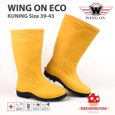 Sepatu Boot Tinggi Wing On Eco Kuning Proyek Kontruksi Industri 39