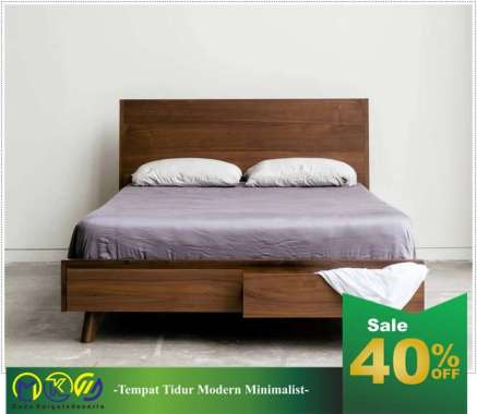 MKI Ranjang Kayu DIvan Minimalis Dewasa Modern 140 x 200