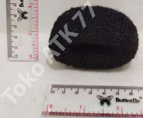 Karet Kuncir Ikat Rambut Donat Besar Warna Hitam READY STOCK