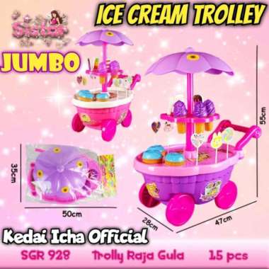 Trolly Troly Troli Trolley Es Krim Ice Cream Dorong Mainan Anak Jumbo