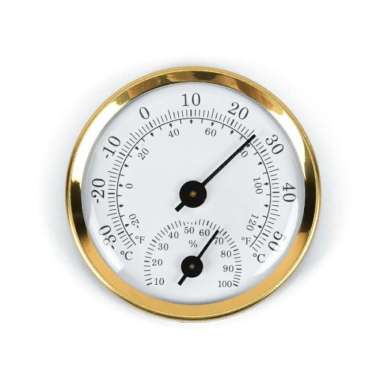 Termometer Higrometer Analog Thermometer Hygrometer Mini gold