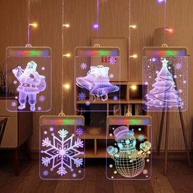 Jual Bluelans Santa Claus Snowflake Led Fairy String Lights