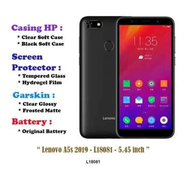 Lenovo A5s 2019 - L18081 - 5.45 inch - Case - Screen Protector - Battery - Dll Battery