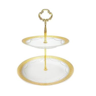 Vicenza Piring Kue Susun P24 Motif Padi White Gold