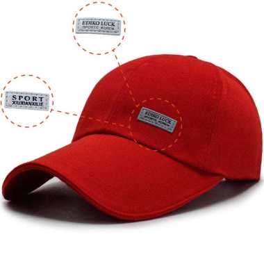 Baseball cap : EDIKO LUCK - Topi baseball topi golf topi pria topi wanita One Size RED