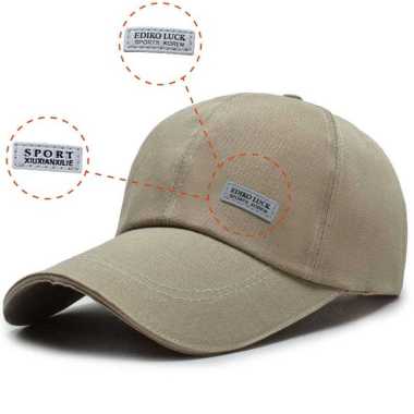 Baseball cap : EDIKO LUCK - Topi baseball topi golf topi pria topi wanita One Size KHAKI