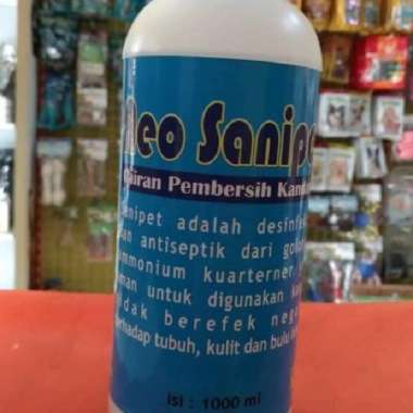 sanipet cairan disinfektan penghilang virus .bau dll pembersih kandang