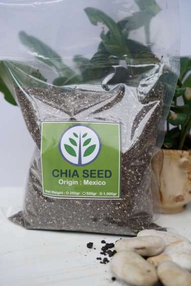 Organic Chia Seed 1kg BPOM HALAL/ Organic Black Chia Seed Mexico 1kg- Biji Chia Hitam Organik