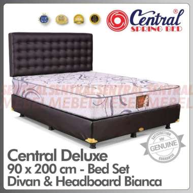 Spring bed central deluxe central spring bed - bedset headboard bianca 120 x 200