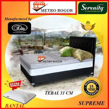 Spring bed Matras Kasur ELITE SERENITY SUPREME FULL SET MURAH 160 x 200