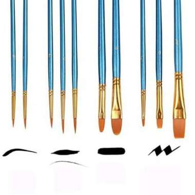 Kuas Lukis Set 10pcs Paint Brush