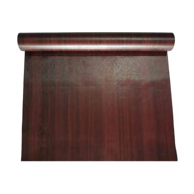 Oem Motif Kayu Pernis Merah Marun Sticker Wallpaper Dinding