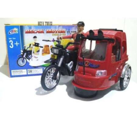 MAINAN BECAK MOTOR NUSANTARA 66-858 MAINAN BECAK MOTOR BUMP N GO