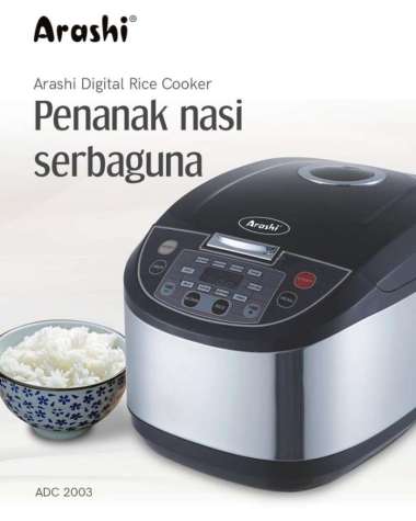 ARASHI DIGITAL RICE COOKER ADC 2003/ PENANAK NASI DIGITAL BUBBLE