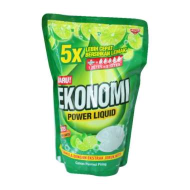 Promo Harga Ekonomi Pencuci Piring Power Liquid Jeruk Nipis 650 ml - Blibli