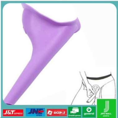 Alat Kencing Pipis Urinator Silikon Portable Wanita XBQ Purple