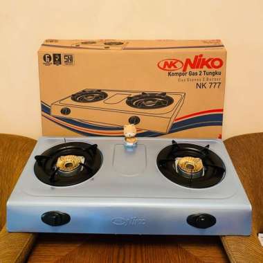 Kompor Gas Murah Niko 2 Tungku Stainlesstell NK 777 / Nk-777 kompor murah ORIGINAL