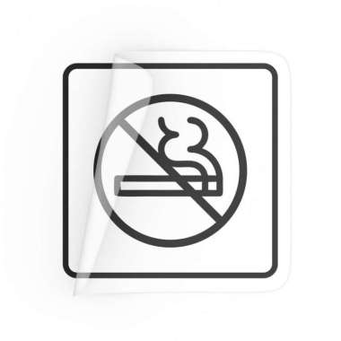 No Smoking Area Sign Sticker - Stiker Dilarang Meroko - Stwall Sticker Hitam