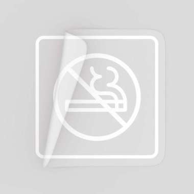 No Smoking Area Sign Sticker - Stiker Dilarang Meroko - Stwall Sticker Putih