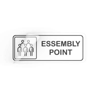 Stiker Penanda Area Titik Kumpul - Essembly Point Sticker - Stiker Hitam