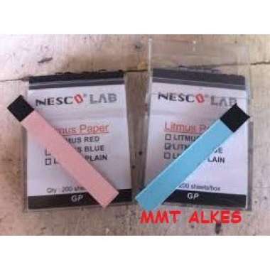Kertas lakmus merah /lakmus biru Nesco/Alat cek air tingkat asam dan basah merah