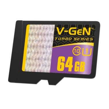 Micro SD V-GeN Turbo 64GB Class 10 100MB/s Non Adaptor Memory Card Kartu Memori Microsd VGeN V GeN 6