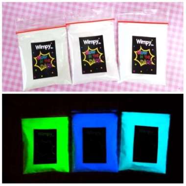 Bubuk Fosfor Glow IN The Dark - Glowing Gliter Powder - Serbuk Cat Cahaya