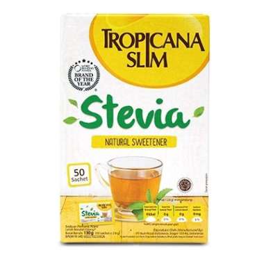 Promo Harga Tropicana Slim Sweetener Stevia 50 pcs - Blibli