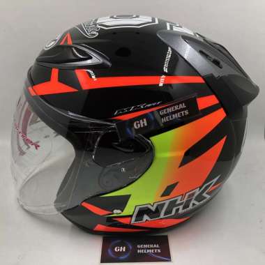 HELM NHK R6 GP EDITION RYUSEI #2 BLACK GLOSSY HALF FACE L