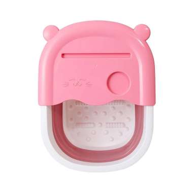 OEM SK-C538 Ember Lipat Baskom Plastik Motif Beruang Portable Multifungsi / Baskom Rendam Pijat Kaki