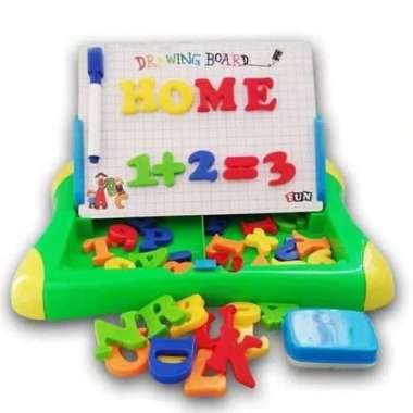 Mainan edukasi magnetic learning case-papan tulis