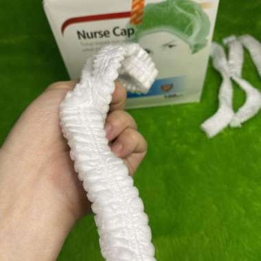 PENUTUP KEPALA / PENUTUP RAMBUT / PELAPIS HELM OJEK / NURSE CAP Putih