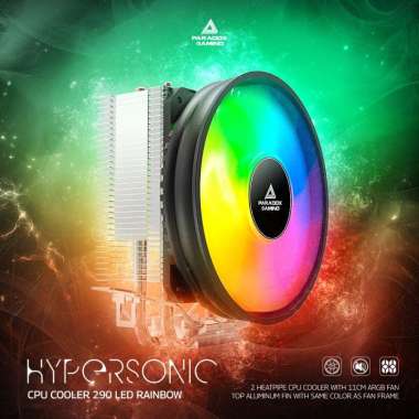 PARADOX GAMING HYPERSONIC CPU COOLER 290 LED RAINBOW