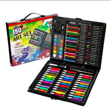 no brand Pensil warna lengkap 1 set murah Crayon set isi 150 pcs Mainan anak perempuan lengkap 1 set